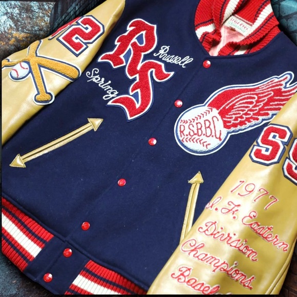 💎ViNTaGe 💎RSBBC 1977 CHAMPIONS 🏆STYLE EYES WOOL BASEBALL ⚾️ VARSITY JACKET 🧥 - Picture 3 of 7